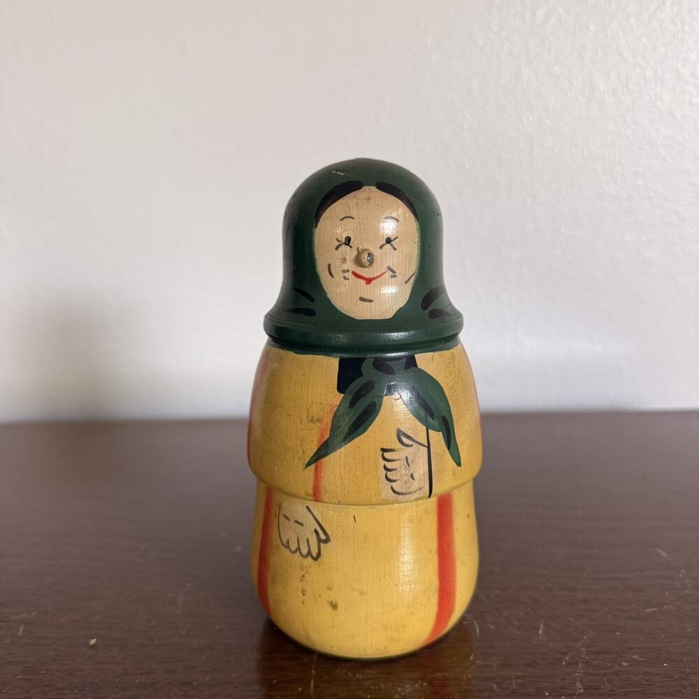 Vintage Polish Folk Art Nesting Dolls